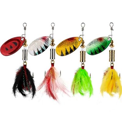 THKFISH Spinner Baits Vissen Spinners Spinnerbait Forel Lokt Vissen Lokt Voor Bas Forel Crappie B-1/7 oz 8 stks