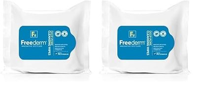 Freederm Fragrance Free Deep Pore Face Cleansing Wipes for Spot Prone Skin, Fights Spot Causing Bacteria, Biodegradable, 25-count (Pack of 2)