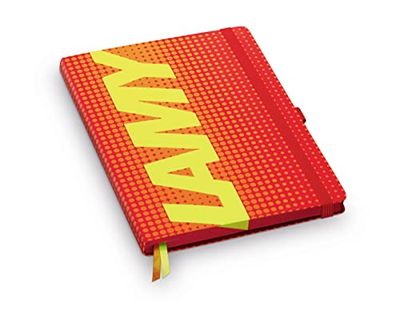 Lamy Paper Softcover A5 Notebook 810 Format DIN A5 (145 x 210 mm) in Glossy Red Lining, 192 Pages and Elastic Closure Band