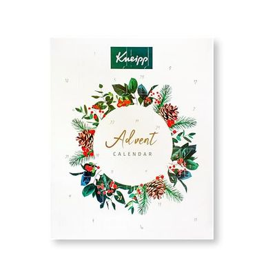 Kneipp Calendrier de l'Avent 2023; Comprend des crèmes, des huiles corporelles, des baumes à lèvres et un complément alimentaire Kneipp; 24 Produits inclus