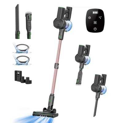 Vexilar Aspiradora sin Cable V9PRO 40KPa Potente Succión,Aspiradora 6-en-1, Escoba Aspiradora sin Cable Autonomía 50 Mins,Aspirador Vertical para Pelo de Mascotas,Alfombra,Coche y Suelo