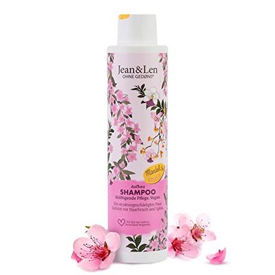 Jean & Len Shampoo Building Almond & Keratin, for Structure-Damaged Hair, Protects Against Hair Breakage and Split Ends, Tames Frizz, Shampoo without Silicones and Parabens, Vegan, 300 ml