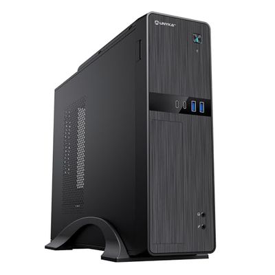 UNYKAck Caja de Ordenador Micro ATX UK2011 Negra, con Fuente de Alimentación 450W, Dos Conectores USB 3.0 y Dos Conectores Type C (USB 2.0)