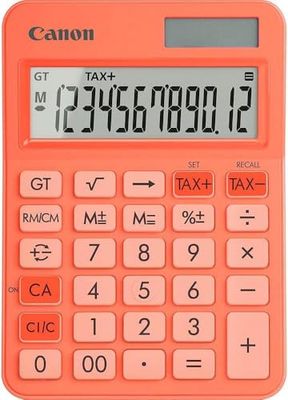 Canon LS-125KB-OR, Scientific Calculator, Suitable for School and Business, Dual Power Battery, Tax Calculations and Grand Total Function, Large Flat Display and Keys