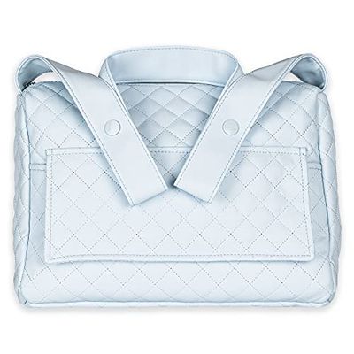 Duffi Baby Bolso de Maternidad Polipiel Lux. Bolso Organizador para Carro de Bebé o Silla de Paseo. Varios Compartimentos y Asa Grande. Cierre con Cremallera. Color Azul. 0553-12