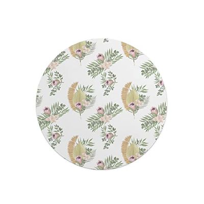 Questo Casa, Round Digital Printed Mouse Pad, Non-Slip Base, for Office and Home, Diameter:22cm