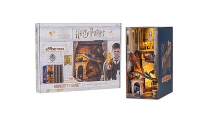 Revell Tiny Adventures, Gringotts Bank Harry Potter, Magische Miniaturwelt Der Gringotts Bank, Handgefertigte Buchstütze, Perfekt für Sammler und Harry Potter Fans