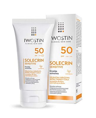 Iwostin Solecrin Sensitive Protective Emulsion, SPF Filter 50+, Sun Protection - 100 ml