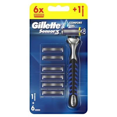 Gillette Sensor3 Comfort with 1 razor and 6 blades