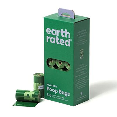 Earth Rated - Sacs à déjection canine - Sacs étanches et ultra-résistants pour déjections de petits et gros chiens - Recharges - Senteur lavande - 315 pièces