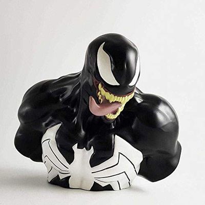 Semic- Marvel Busto Salvadanaio Venom Deluxe, BBSM011, Nero, Mega