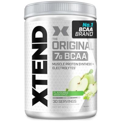 Poudre XTEND Original aux BCAA - pomme verte | complément alimentaire aux acides aminés ramifiés | 7 g de BCAA + électrolytes pour récupération et hydratation | 30 portions
