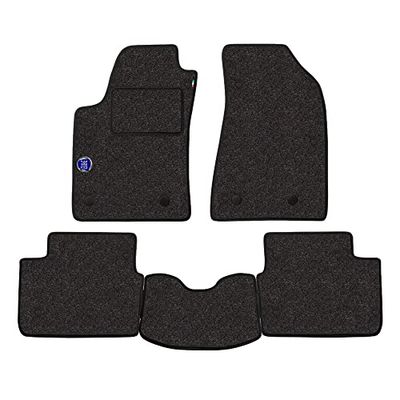 PROPOSTEONLINE Car Mat Set for Dacia Sandero from 2021 Onwards Automotive Carpet Grey with Logo