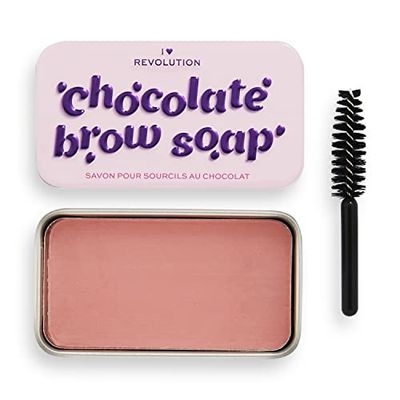 I Heart Revolution, Chocolate Brow Soap, Clear Application, Fuller and Fluffier Eyebrows, Chocolate Scented, 10g