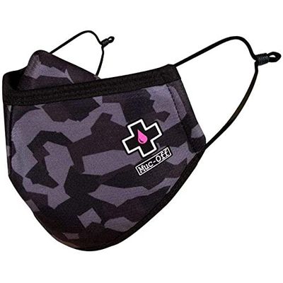 Muc-Off Urban Camo Face Mask, Small - Reusable Face Mask with Filter, Washable Face Covering - Adjustable Cotton Mask for Men and Women
