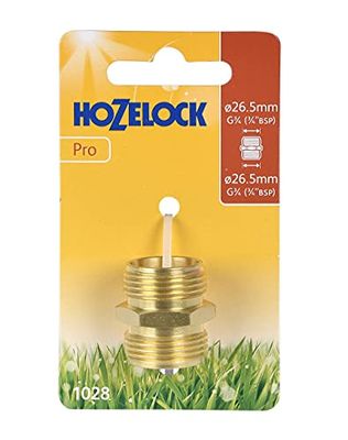 Hozelock Tricoflex 1028 0000 messing dubbele nippel2 x 3/4" AG, goud, 12 x 7 x 2,9 cm
