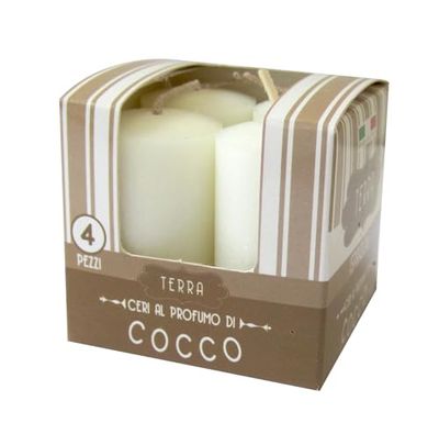 Cereria de Giorgio Melrose ceretti perfumadas, cera, castanho, 3 x 3 x 5,5 cm, 4 unidades