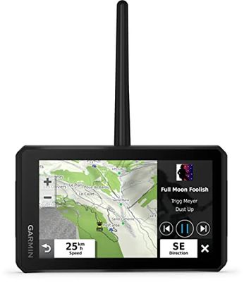 Garmin Battistrada Powersport navigatore satellitare, Group Ride Tracker fino a 20 piloti, costruito appositamente per l'uso su tutti i terreni, navigazione OpenStreetMap (OSM), resistente alle