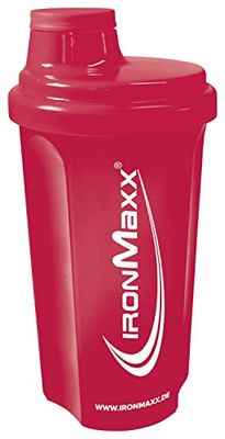 IronMaxx Shaker à protéines - Scarlet Red 700ml | Shaker à protéines avec bouchon rotatif, passoire & échelle de mesure | anti-fuite, lavable au lave-vaisselle & sans plastifiant BPA & DEHP