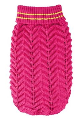 Record - Maglioncino per Cani Dolly. Maglione per cani con Lavorazione a Spighe con Collo Alto per uno Stile Romantico ed Elegante, Foro Guinzaglio e Lavabile in Lavatrice | Fucsia, 3XS