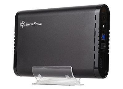 SilverStone SST-TS07 - Custodia esterna per unità disco rigido USB 3.0 per 3,5 pollici SATA HDD, nero