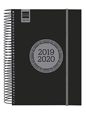 Finocam – Agenda 2019-2020 1 giorno pagina catalana spir Label nero