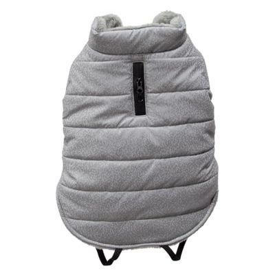 JACK AND VANILLA, Veste Polaire légère et Confortable pour Chiens, Design Moderne et Chic, Facile à Entretenir, Taille XXL, Couleur Gris, Modèle 5Th Avenue Dogwalk