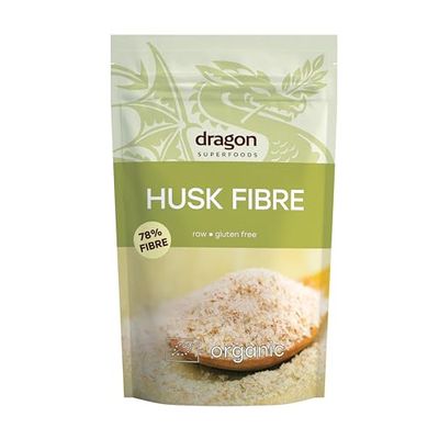 Dragon Superfoods Bio Psyllium Husk - 100% Orgánico, Crudo, Vegano, Sin Azúcar Añadido - 6 x 150g