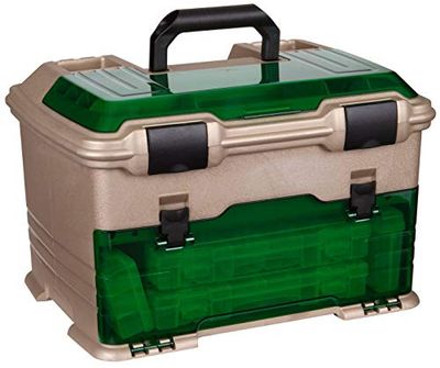 Flambeau Outdoors T5 Multiloader Visgerei Box, Vissen Organizer met Tuff Tainer Dozen Inbegrepen, Groen/Goud