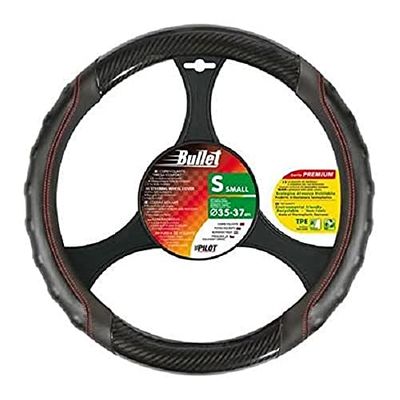Lampa 32974 - Capa para volante bolé, preto/vermelho, 35-37 cm