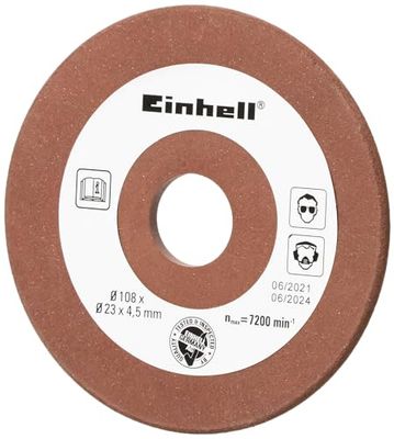 Originele Einhell vervangende slijpschijf zaagkettingslijper accessoires (geschikt voor kettingzaagmachines GC-CS 235 E, GC-CS 85 en GE-CS 18 Li - Solo, 108 x 4,5 x 23 mm)