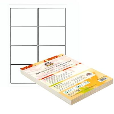 Double Dragon A4 Self Adhesive Address Labels, 8 Per Sheet, 100 Sheets, 99.1x 67.7mm, 800 Labels (800 Labels)
