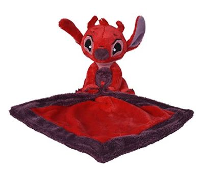 Simba 6315876991 Disney Lilo & Stitch, Leroy, Panno coccolone, 22 x 22 cm, dai 0 anni, bambino, rosso