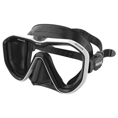 Seac Appeal, Made in Italy duikmasker met enkele lens en 3D gesp direct op het gelaatsstuk