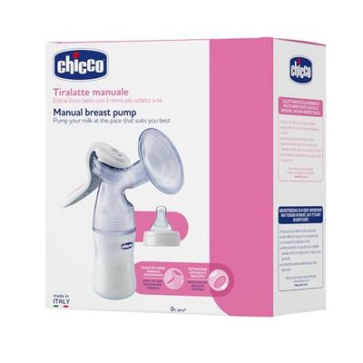 Chicco manuell mjölkpump inklusive babyflaskor välbefinnande och silikonsugare