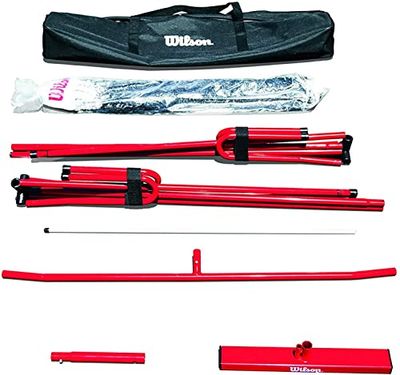 Wilson Sistema di Rete da Pickleball Portatile, 6,7 m x 90 cm, Gambe Curve, Borsa da Trasporto Inclusa, Acciaio