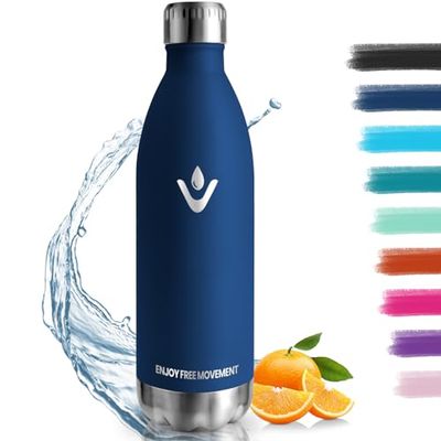 Thermal Bottle, 18/8 Stainless Steel Thermal Bottle – 1000 ml – BPA Free Gym Bottle, Vacuum Insulated, Thermal Bottles, Leakproof, Thermos Water Bottle for School, Sports, Camping