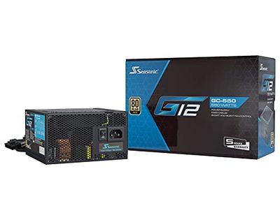 Seasonic PC-Netzteil - G12 GC-550 80 PLUS Gold - ATX 12V, hoher Wirkungsgrad, optimale Kühlung, stromsparend & leise 550 W