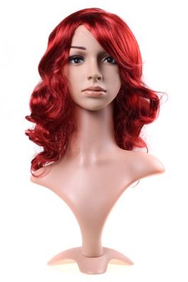 HIMRY KXD1010-winered Perruque de 42 cm de long, comme des cheveux naturels, bordeaux