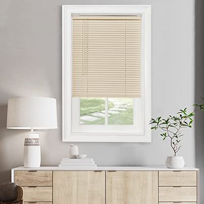 Achim Home Furnishings Cordless GII Morningstar 1" Light Filtering Mini Blind, Length 64inch drop X Width 40inch, Alabaster