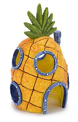 Penn-Plax Decorazione per acquario, resina, multicolore, casa di ananas di Spongebob