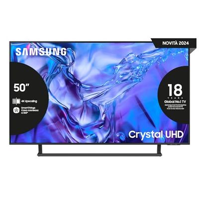 Smart TV Samsung UE50DU8570UXZT Crystal UHD 4K, Smart TV 50" Processore Crystal Processor 4K, Slim Look Design, Q-Symphony e OTS Lite, Compatibile con Bixby, Alexa e Google Assistant, Titan Gray 2024