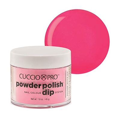 Cuccio Powder Polish - Dip Acrylic Nail Colour Dip System - 45g (1.6 oz) Dipping Powder - Bright Pink