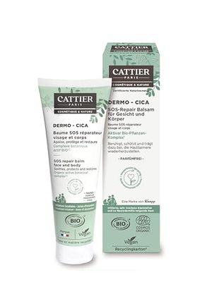 CATTIER Parigi Dermo Cica SOS-Repair Balsamo per viso e corpo – lenisce, protegge e ripara la pelle da secca a molto secca, stressata e soggetta a dermatite atopica – 40 ml