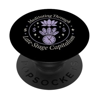 Crystal Healing Humor Anti Capitalismo Espiritual Autocuidado PopSockets PopGrip Adhesivo