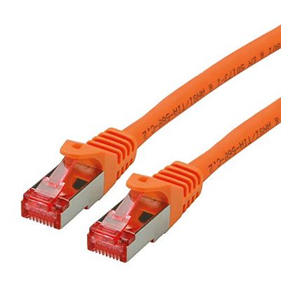 ROLINE Cordon LAN Cat 6 - Component Level - Câble réseau S/FTP Ethernet avec connecteur RJ45 - orange 3 m