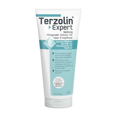 Terzolin Expert Balsamo per capelli e cuoio capelluto – Protezione nutriente e cura intensiva contro la forfora, lenisce le irritazioni, per la barriera cutanea danneggiata, 200 ml, per uso quotidiano