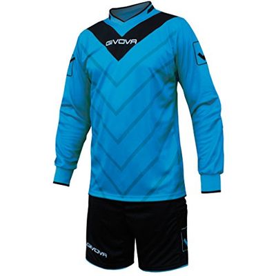 Givova Sanchez Portiere Calcio Uomo, Multicolore (Azzurro Cielo/Nero), 2XL