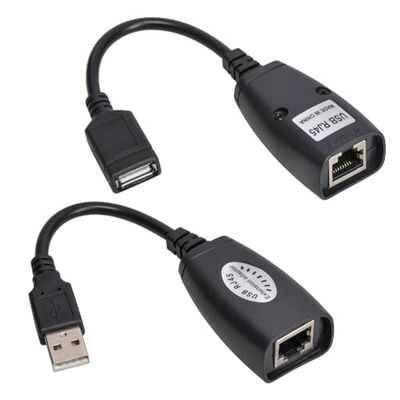 KALEA-INFORMATIQUE USB hane förlängningssladd hona typ extender för att förmedla en USB-signal med en RJ45-nätverkskabel över ett avstånd på 30 m