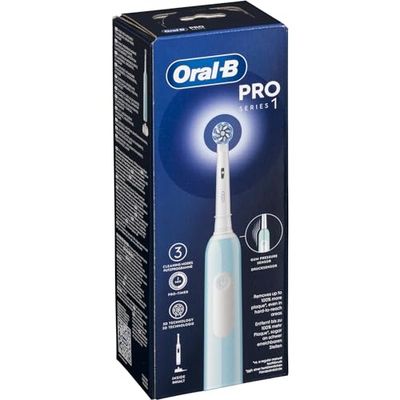 Oral-B Pro Series 1 akumulatorowa elektryczna szczoteczka do zębów, czujnik ciśnienia, bateria o długiej żywotności, 1 x główka, 1 x elektryczna szczoteczka do zębów, niebieska, pomysł na prezent